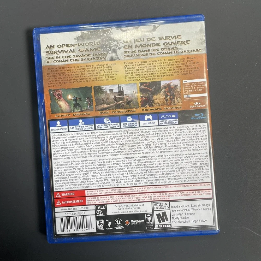 Conan Exiles Game (Sony PlayStation 4, 2018) PS4